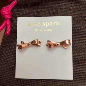 Kate spade rose gold bow earrings